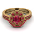 Geometrical Radiant Ruby Bridal Set - Jennifer No. 55 image 2