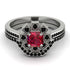 Geometrical Radiant Ruby Bridal Set - Jennifer No. 42 image 2