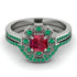 Geometrical Radiant Ruby Bridal Set - Jennifer No. 27 image 2