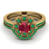 Geometrical Radiant Ruby Bridal Set - Jennifer No. 25 image 2