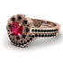 Geometrical Radiant Ruby Bridal Set - Jennifer No. 41 image 3