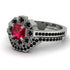 Geometrical Radiant Ruby Bridal Set - Jennifer No. 42 image 3