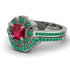 Geometrical Radiant Ruby Bridal Set - Jennifer No. 27 image 3