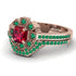Geometrical Radiant Ruby Bridal Set - Jennifer No. 26 image 3