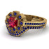 Geometrical Radiant Ruby Bridal Set - Jennifer No. 70 image 3