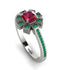 Geometrical Radiant Ruby Engagement Ring - Jennifer No. 27 image 1