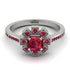Geometrical Radiant Ruby Engagement Ring - Jennifer No. 57 image 2