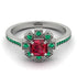 Geometrical Radiant Ruby Engagement Ring - Jennifer No. 27 image 2