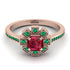 Geometrical Radiant Ruby Engagement Ring - Jennifer No. 26 image 2