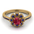 Geometrical Radiant Ruby Engagement Ring - Jennifer No. 70 image 2