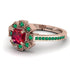 Geometrical Radiant Ruby Engagement Ring - Jennifer No. 26 image 3