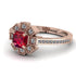 Geometrical Radiant Ruby Engagement Ring - Jennifer No. 11 image 3