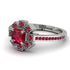 Geometrical Radiant Ruby Engagement Ring - Jennifer No. 57 image 3