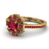Geometrical Radiant Ruby Engagement Ring - Jennifer No. 55 image 3