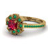 Geometrical Radiant Ruby Engagement Ring - Jennifer No. 25 image 3