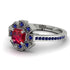 Geometrical Radiant Ruby Engagement Ring - Jennifer No. 72 image 3