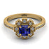 Geometrical Radiant Sapphire Engagement Ring - Jennifer No. 13 image 2