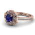 Geometrical Radiant Sapphire Engagement Ring - Jennifer No. 14 image 3