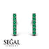 Geometrical Gold Bar Emerald Earrings - Bonnie No. 6 image 5