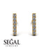 Geometrical Gold Bar Diamond Earrings - Bonnie No. 1 image 5