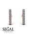 Geometrical Gold Bar Diamond Earrings - Bonnie No. 2 image 5