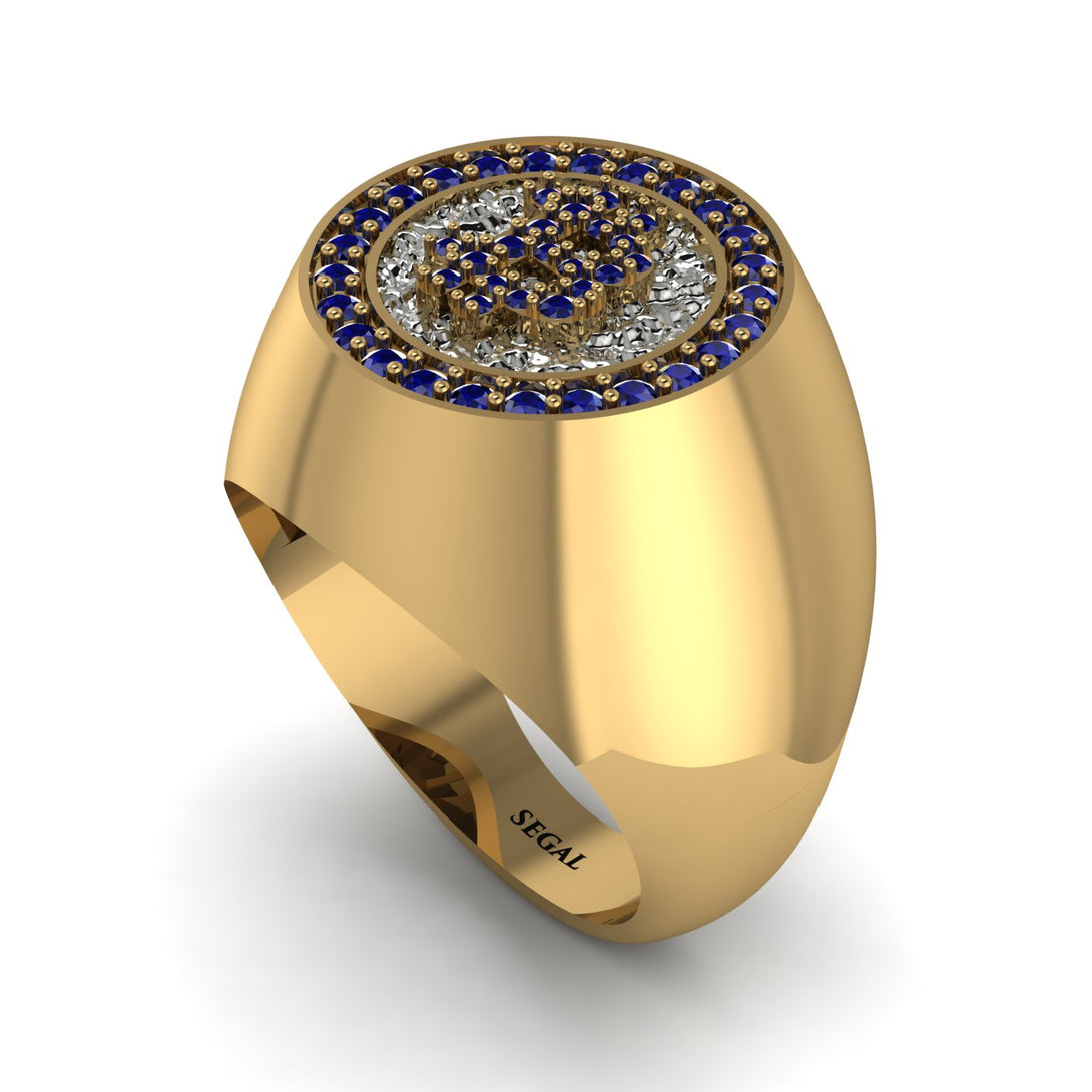 Glamorous Sapphire Bitcoin Ring - Dominic No. 43