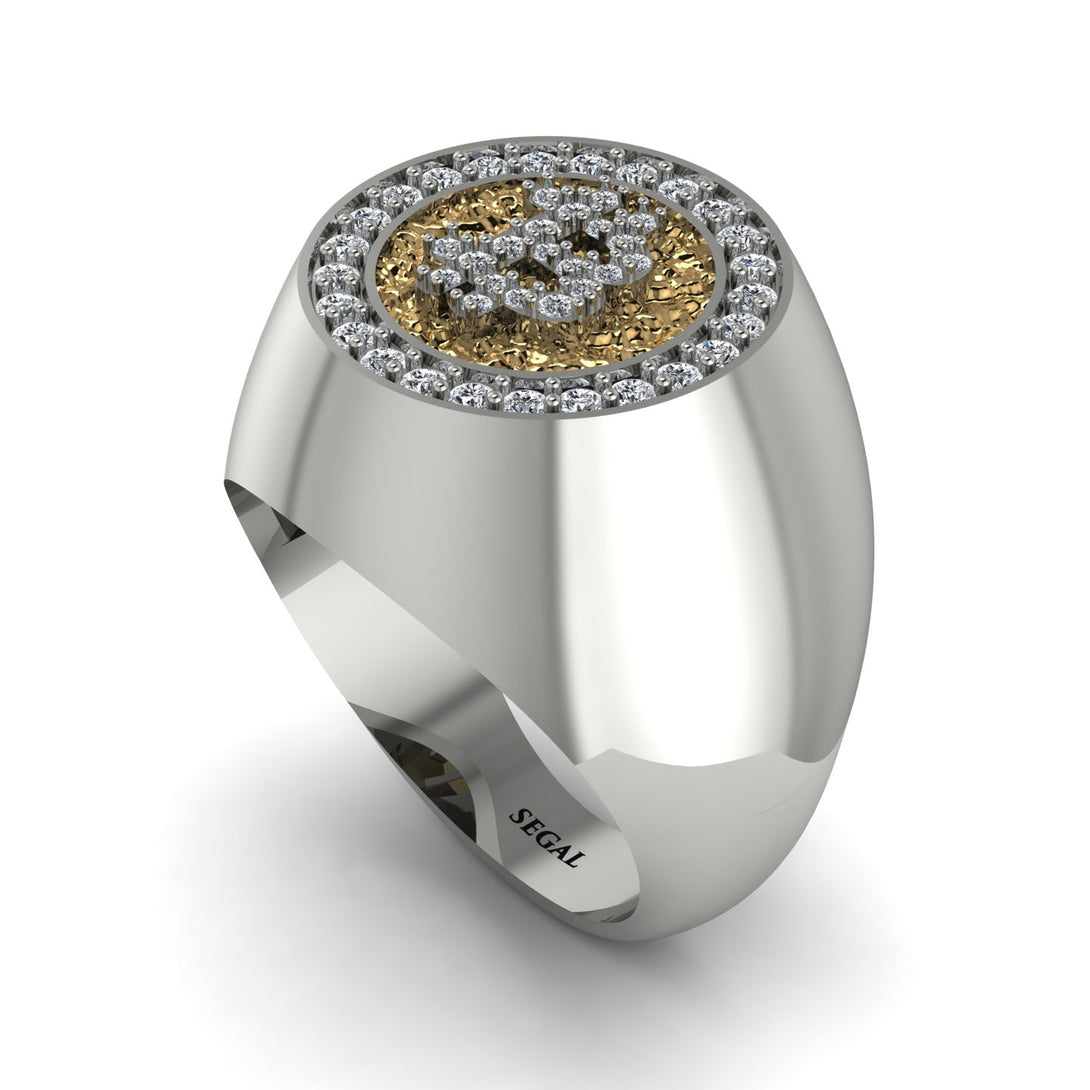 Glamorous Diamond Bitcoin Ring - Dominic No. 3
