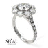 Glamorous Diamond Halo Engagement Ring - Amaya No. 3 image 4