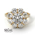 Glamorous Diamond Halo Engagement Ring - Amaya No. 1 image 6