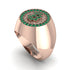 Glamorous Emerald Bitcoin Ring - Dominic No. 14 image 1