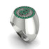Glamorous Emerald Bitcoin Ring - Dominic No. 18 image 1