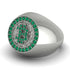 Glamorous Emerald Bitcoin Ring - Dominic No. 18 image 3