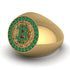 Glamorous Emerald Bitcoin Ring - Dominic No. 10 image 3