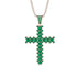 Glamorous Emerald Cross Pendant - Raymond No. 5 image 1