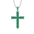 Glamorous Emerald Cross Pendant - Raymond No. 6 image 1