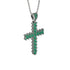 Glamorous Emerald Cross Pendant - Raymond No. 6 image 2