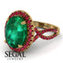 Glamorous Oval Emerald Ring - Jordyn No. 49 image 10