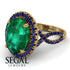 Glamorous Oval Emerald Ring - Jordyn No. 64 image 10