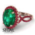 Glamorous Oval Emerald Ring - Jordyn No. 50 image 10