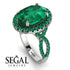Glamorous Oval Emerald Ring - Jordyn No. 21 image 3