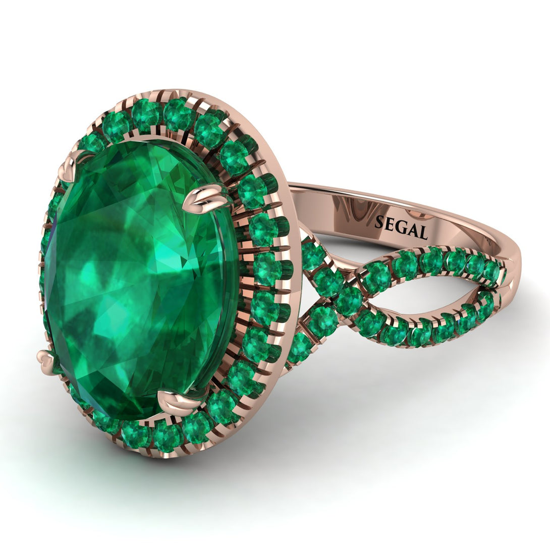Glamorous Oval Emerald Ring - Jordyn No. 20
