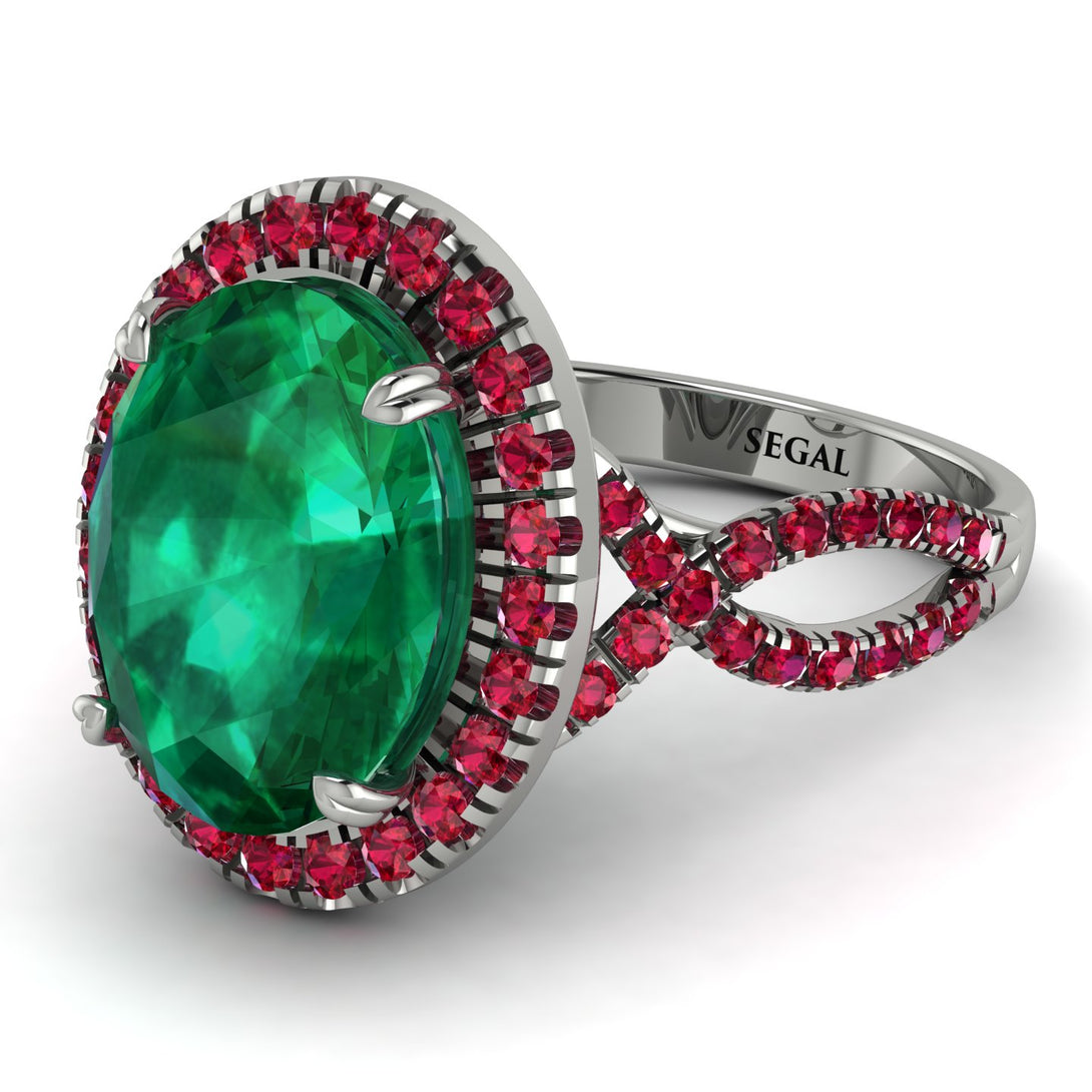 Glamorous Oval Emerald Ring - Jordyn No. 51