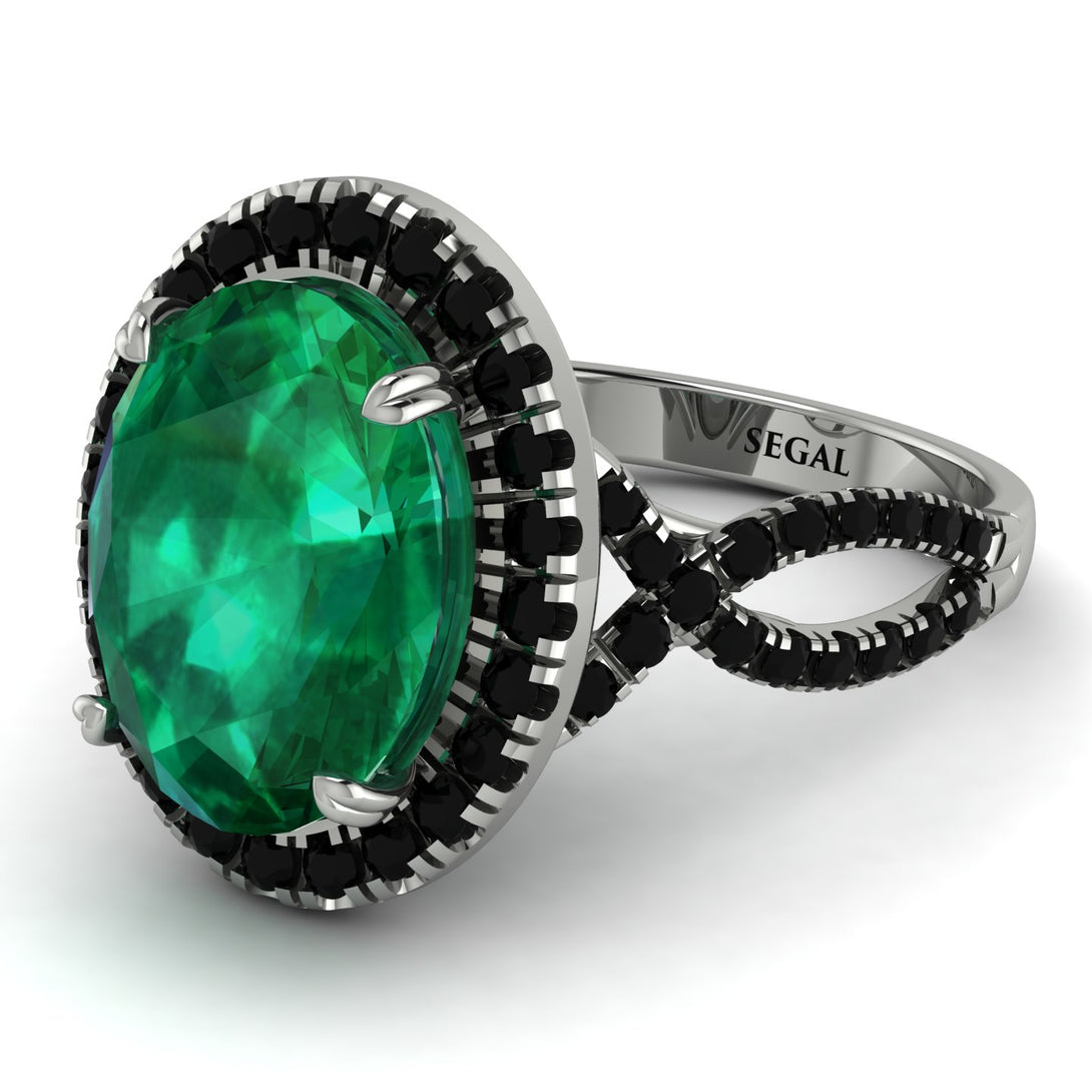 Glamorous Oval Emerald Ring - Jordyn No. 36