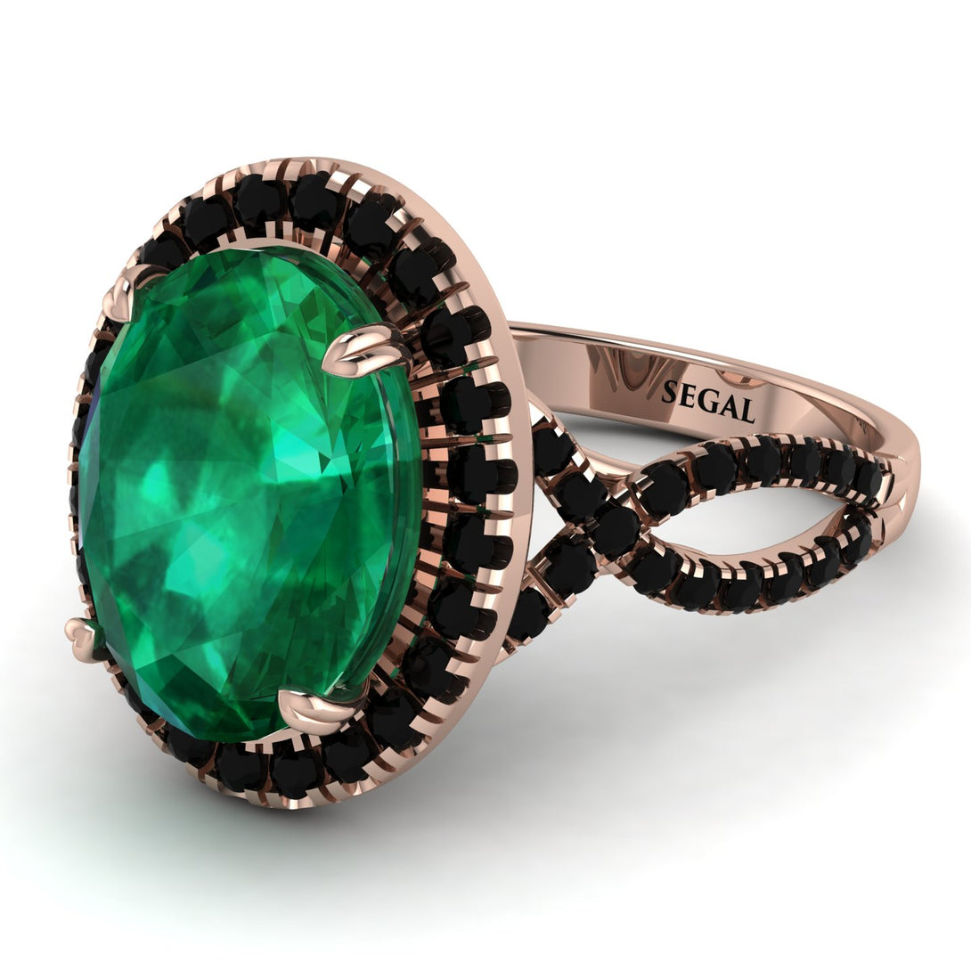 Glamorous Oval Emerald Ring - Jordyn No. 35