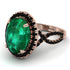 Glamorous Oval Emerald Ring - Jordyn No. 35 image 1