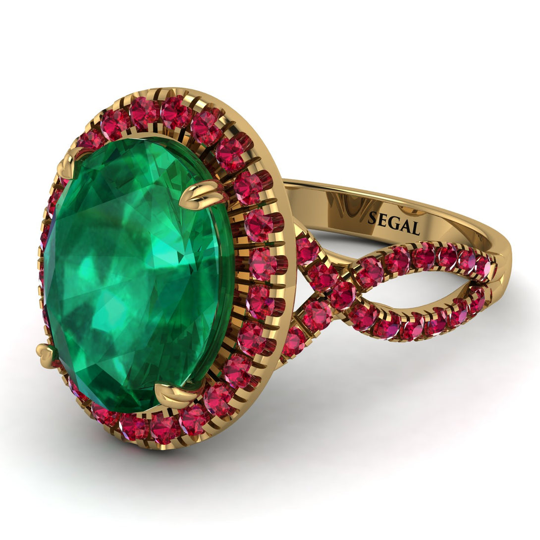 Glamorous Oval Emerald Ring - Jordyn No. 49