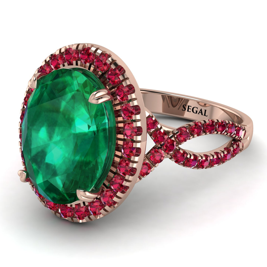 Glamorous Oval Emerald Ring - Jordyn No. 50