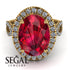 Glamorous Oval Ruby Ring - Jordyn No. 10 image 2