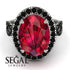 Glamorous Oval Ruby Ring - Jordyn No. 42 image 2
