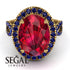Glamorous Oval Ruby Ring - Jordyn No. 70 image 2